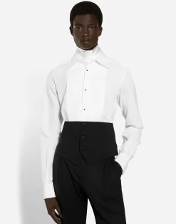 Tuxedo shirt with vest bottom section
