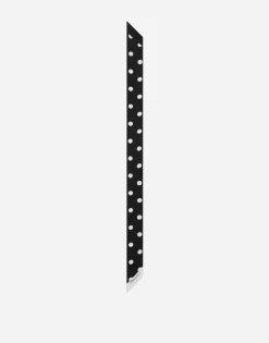 Twill headscarf with polka-dot and striped print (6x100)