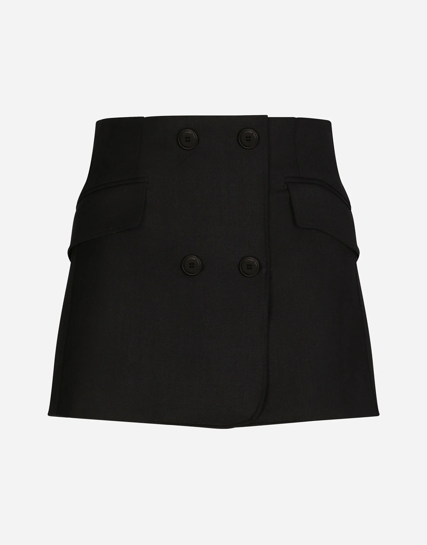 Twill mini wrap skirt