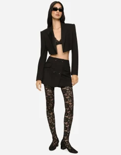 Twill mini wrap skirt