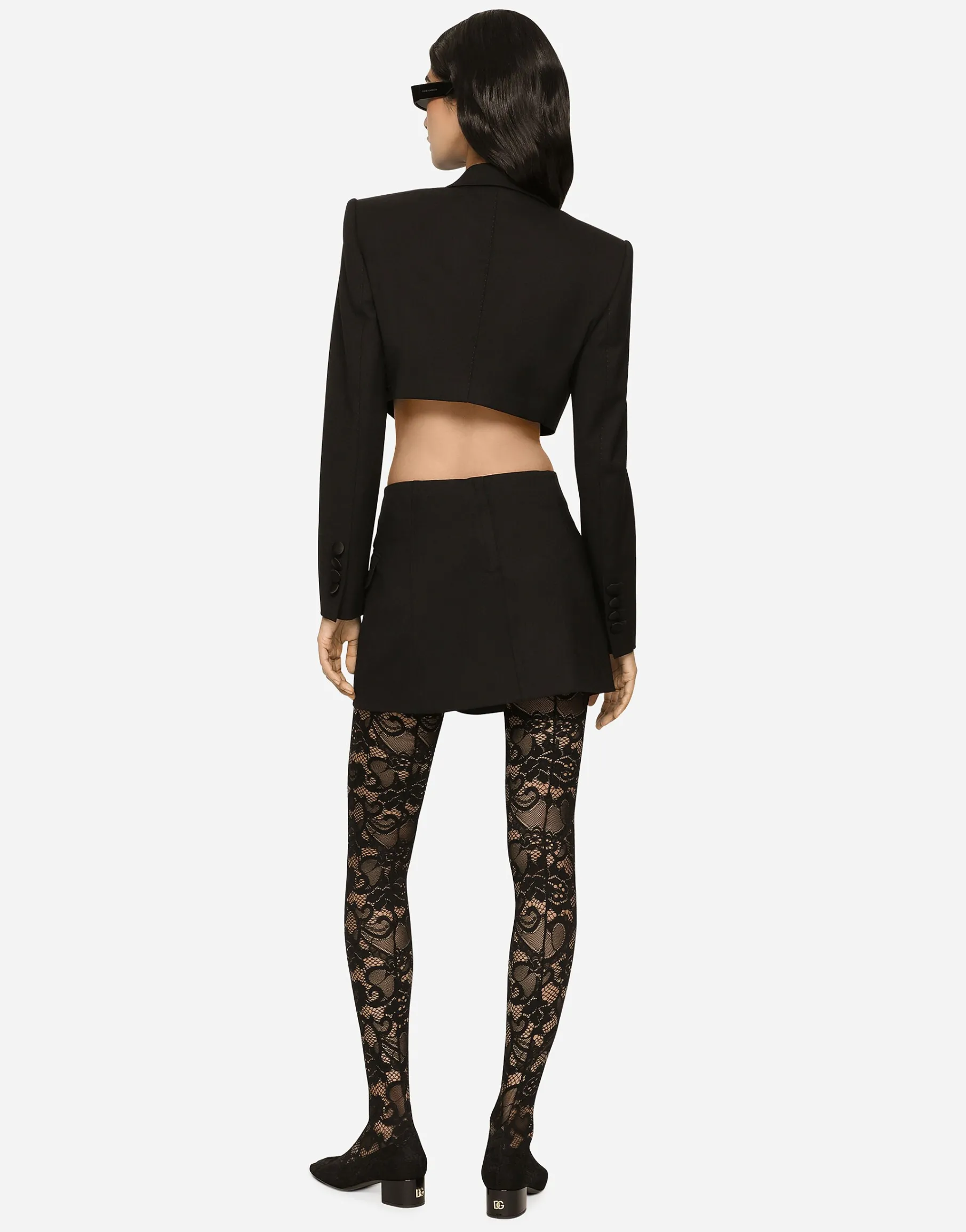 Twill mini wrap skirt