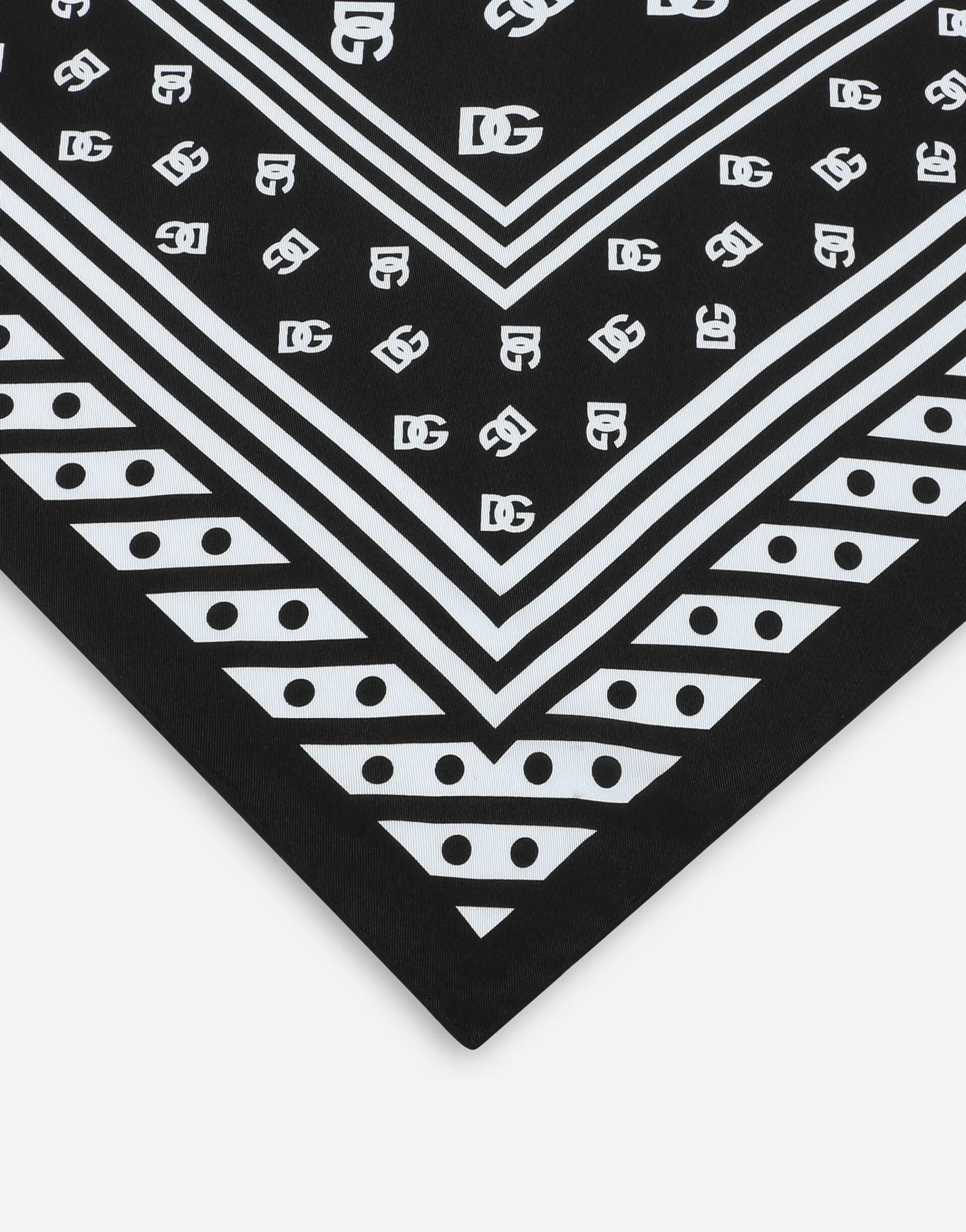 Twill scarf with all-over DG logo print (90 x 90)