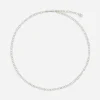 Twisted wire chain necklace in white gold 18Kt