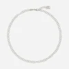 Twisted wire chain necklace in white gold 18Kt