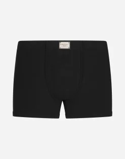 Two-way stretch boxers with logo tag