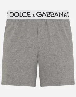 Two-way stretch cotton boxer shorts