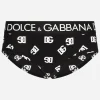 Two-way stretch jersey Brando briefs with DG logo print