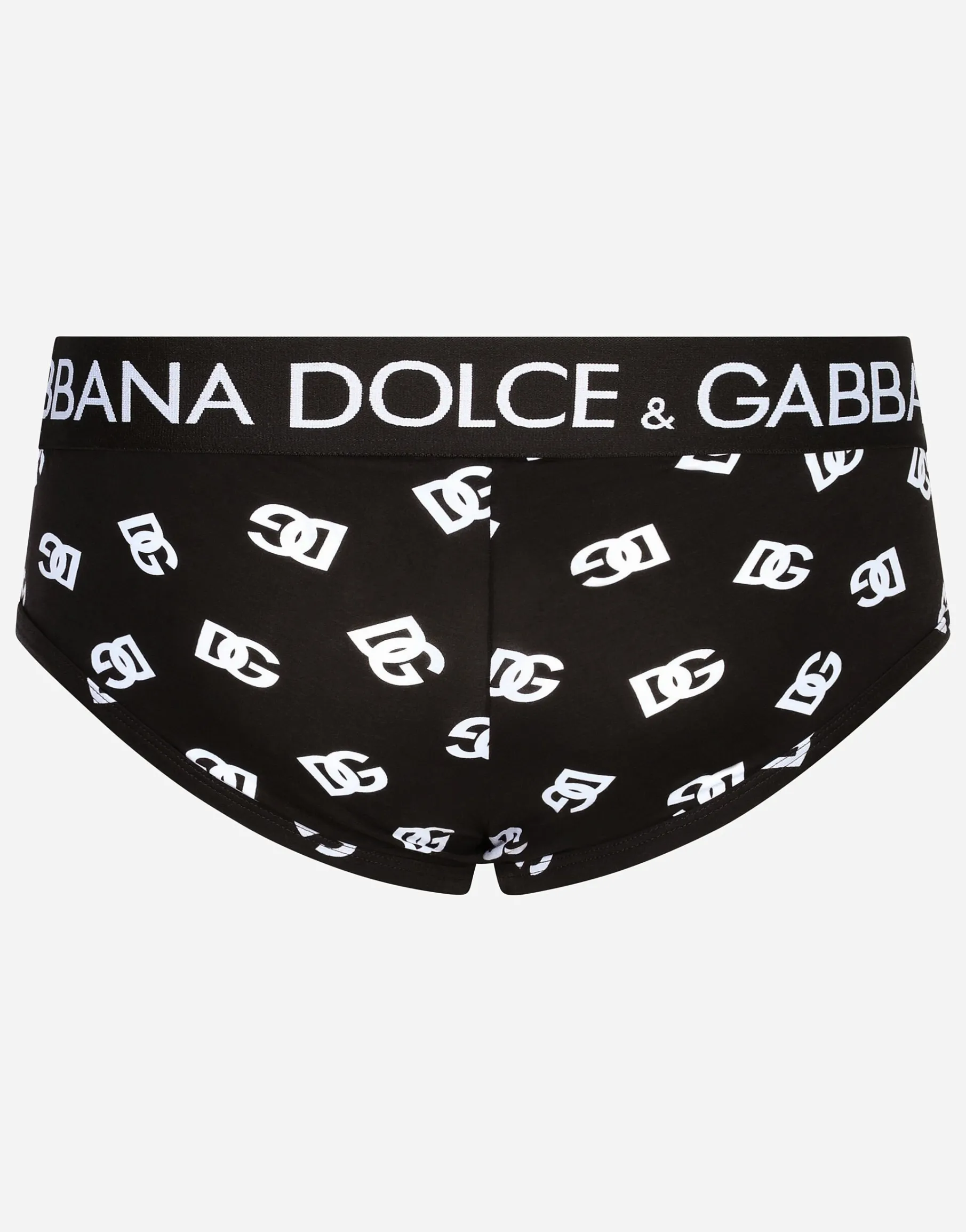 Two-way stretch jersey Brando briefs with DG logo print
