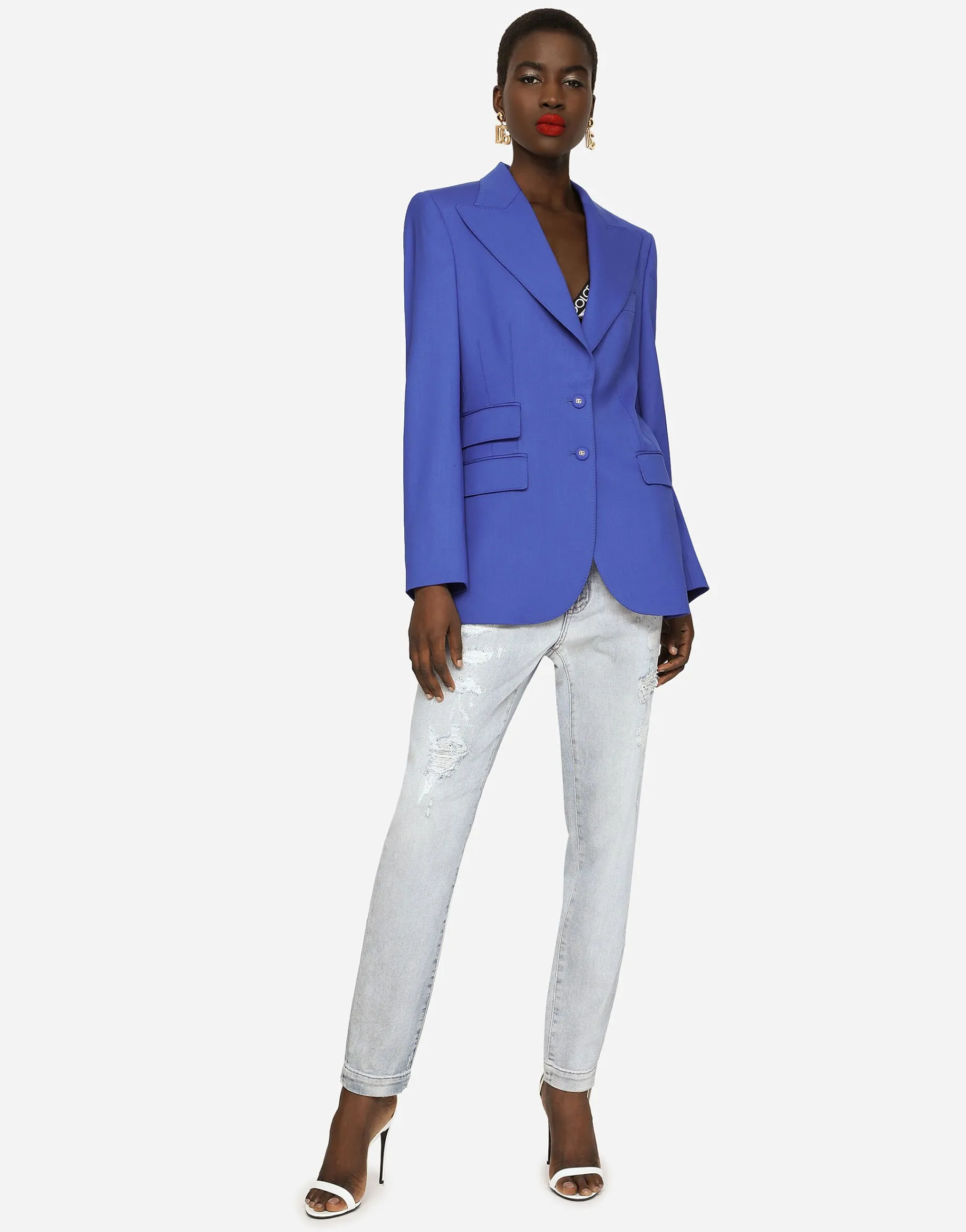 Two-way stretch wool jacket