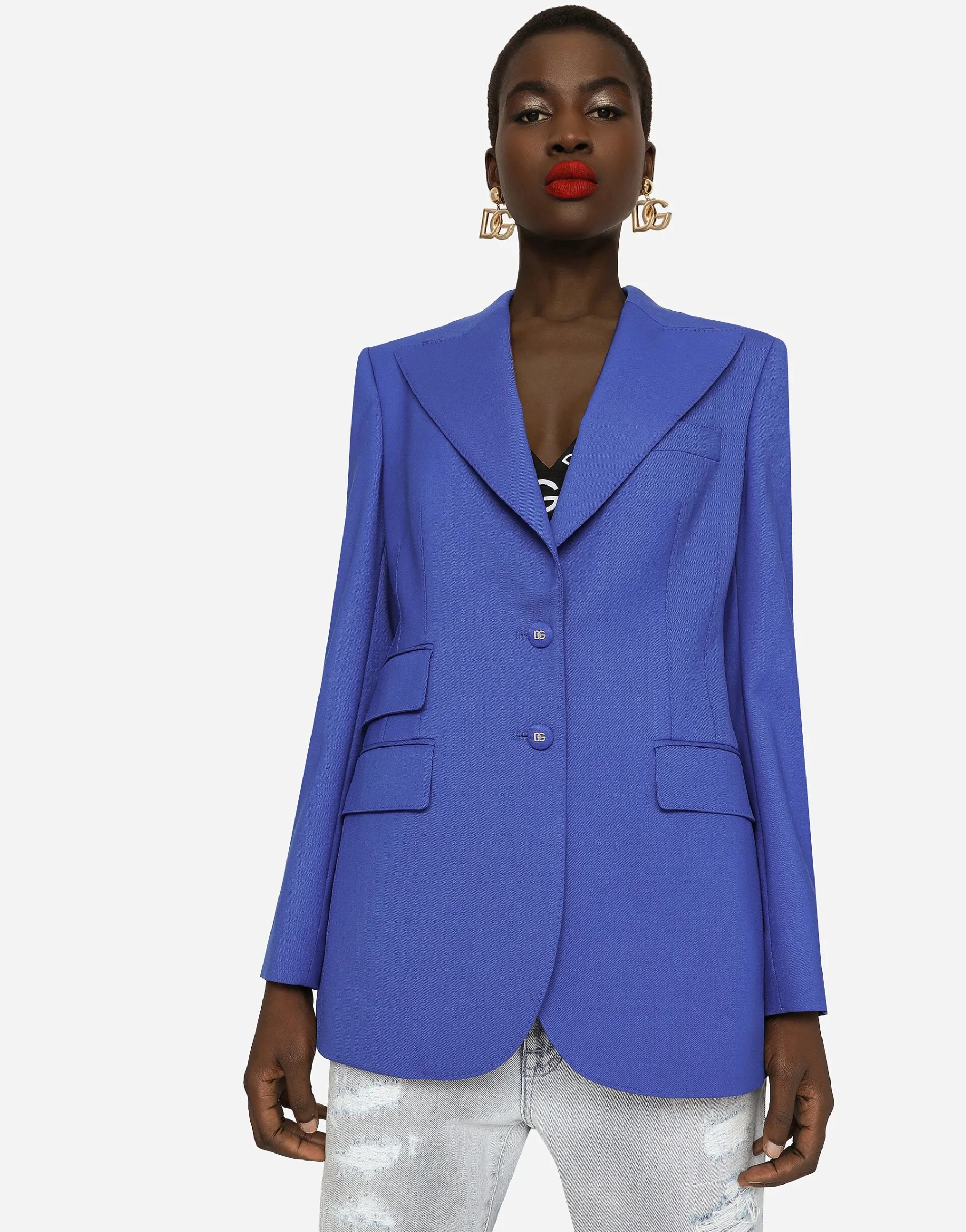 Two-way stretch wool jacket