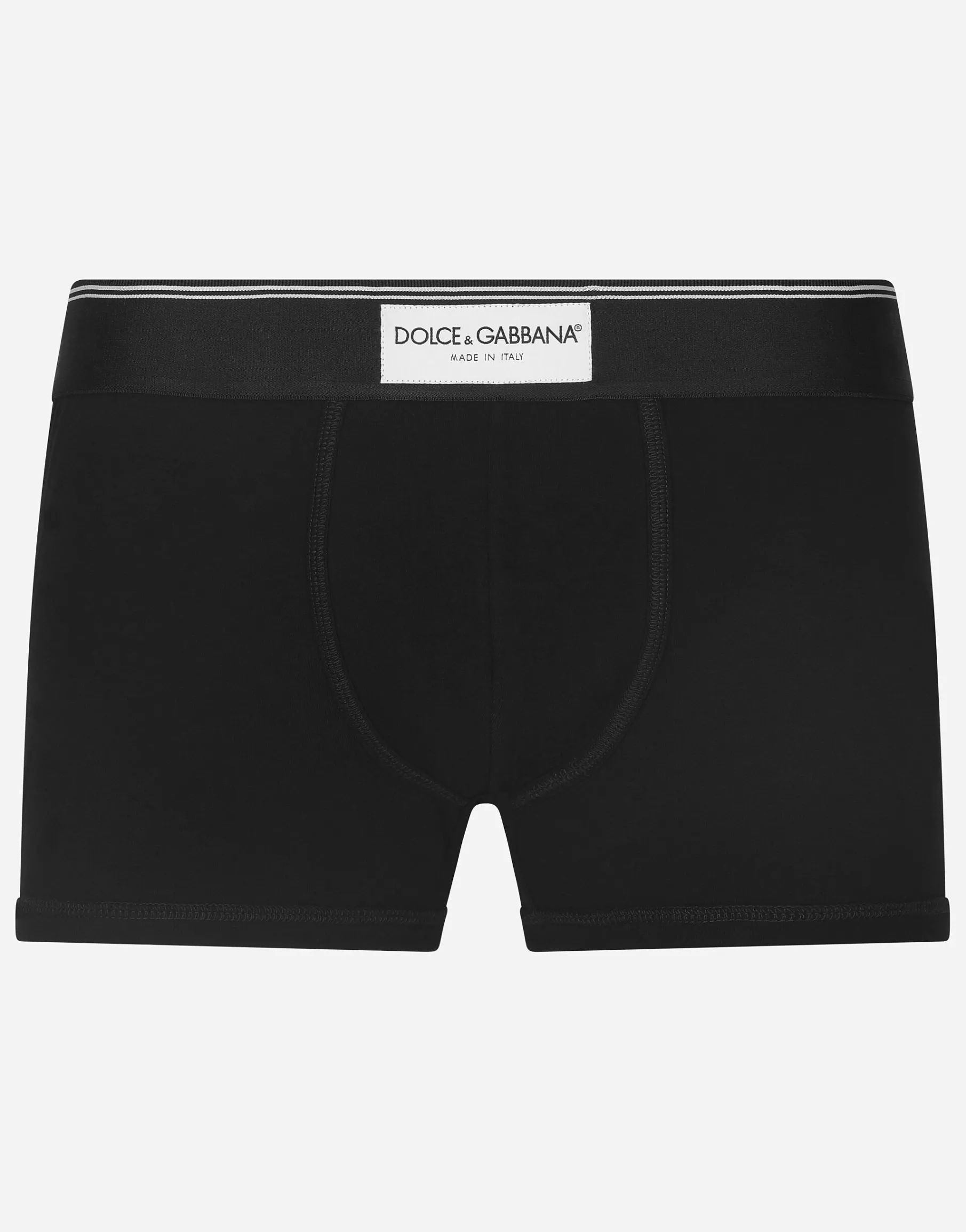 Two-way-stretch jersey boxers with patch