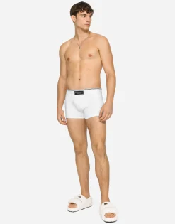 Two-way-stretch jersey boxers with patch