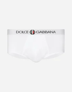 Two-way-stretch jersey Brando briefs with crest