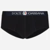 Two-way-stretch jersey Brando briefs with crest