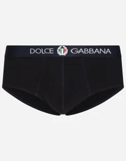 Two-way-stretch jersey Brando briefs with crest