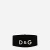 Velvet choker with metal D&G logo