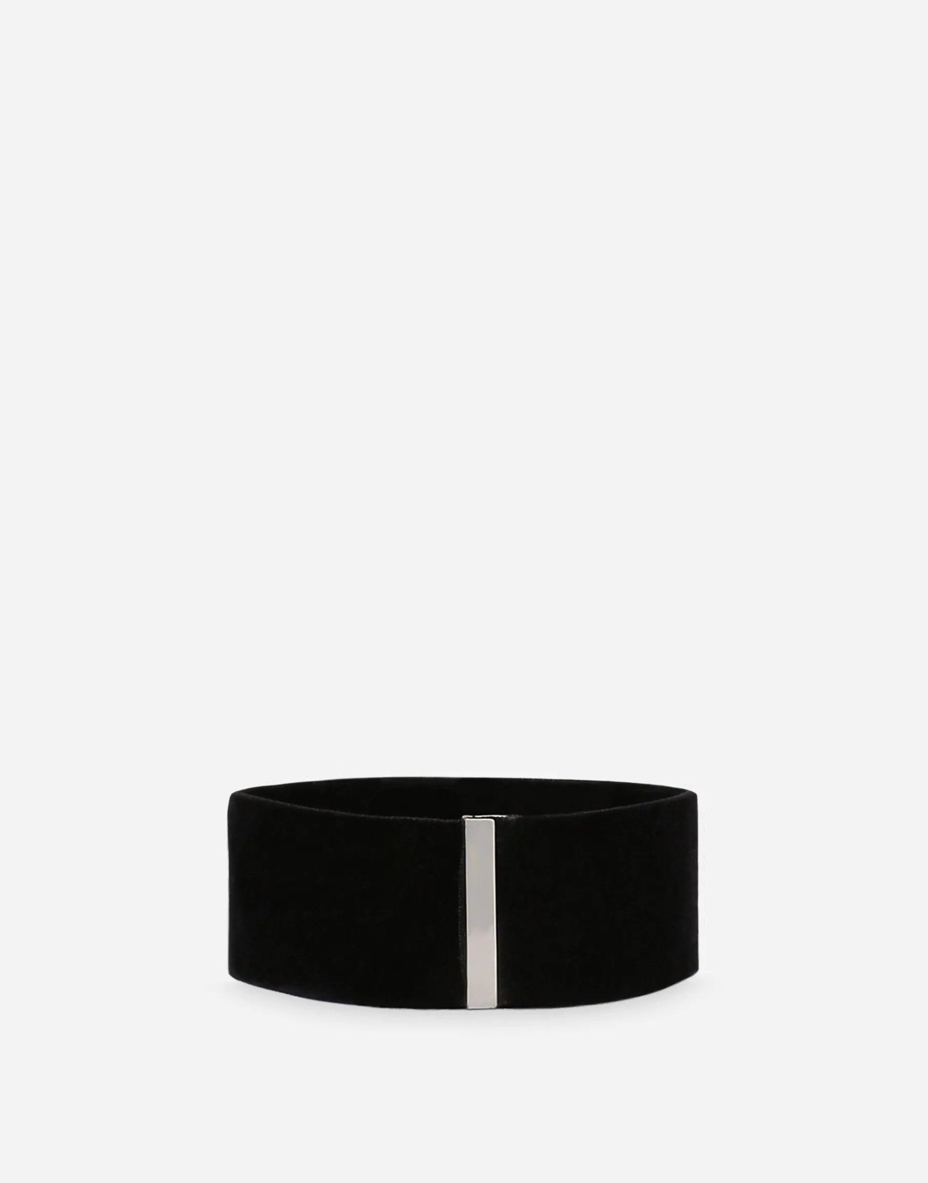 Velvet choker with metal D&G logo