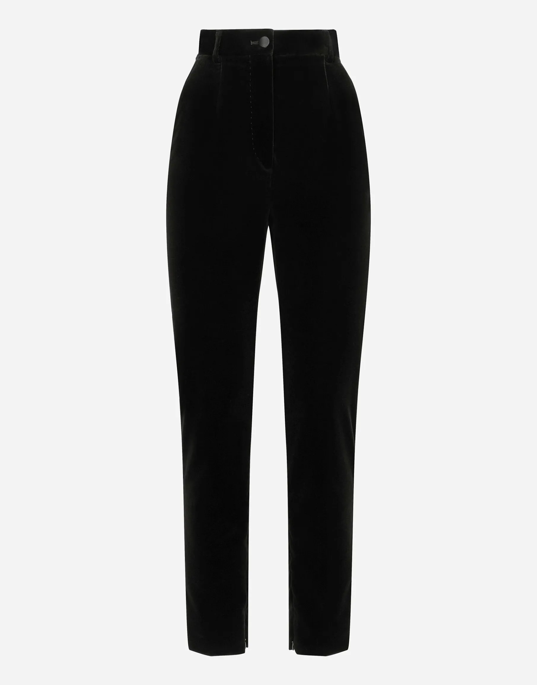 Velvet cigarette pants