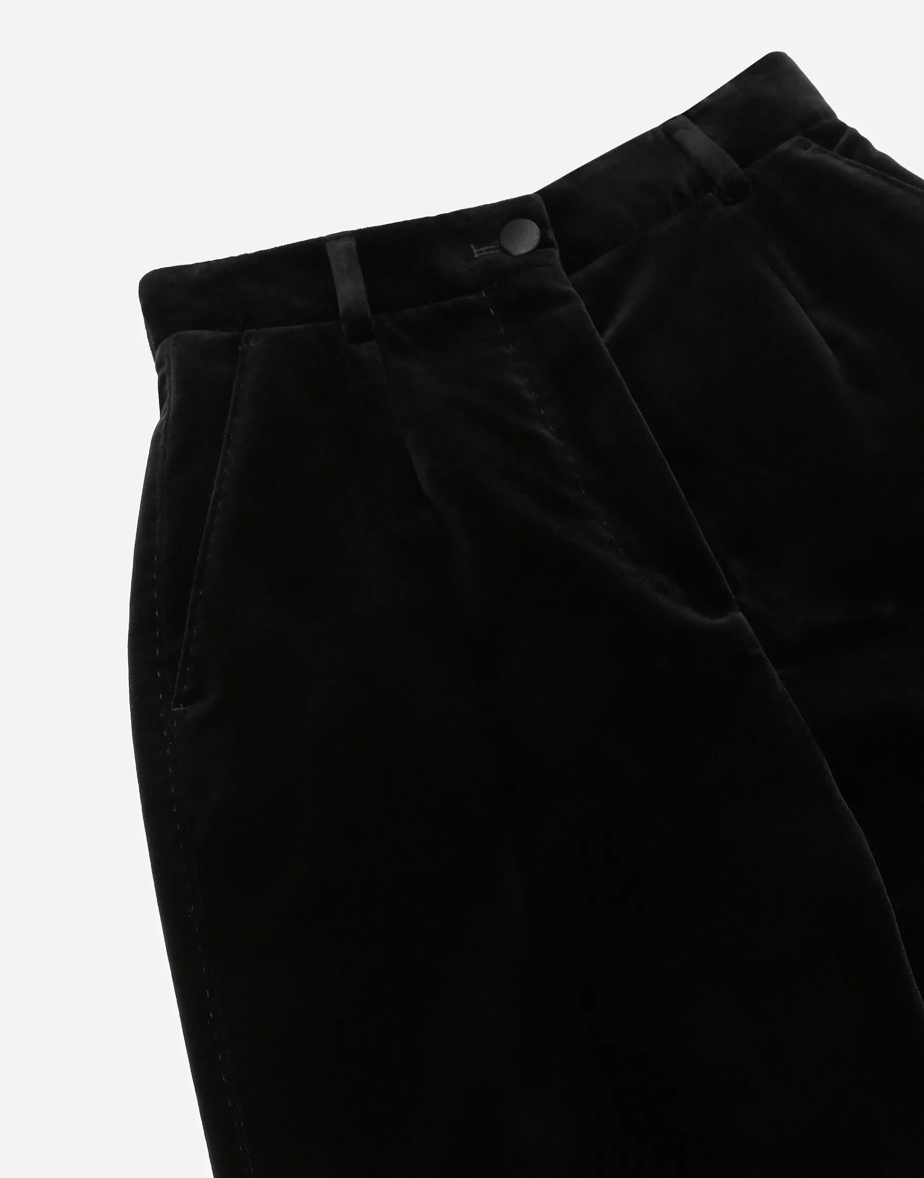 Velvet cigarette pants