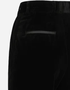 Velvet cigarette pants