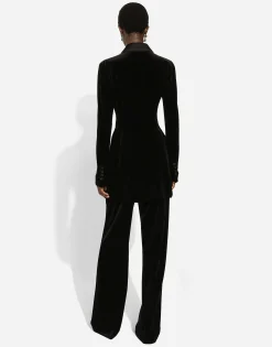 Velvet jogging pants