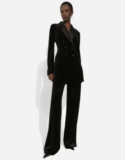 Velvet jogging pants
