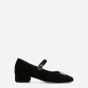 Velvet Mary Janes