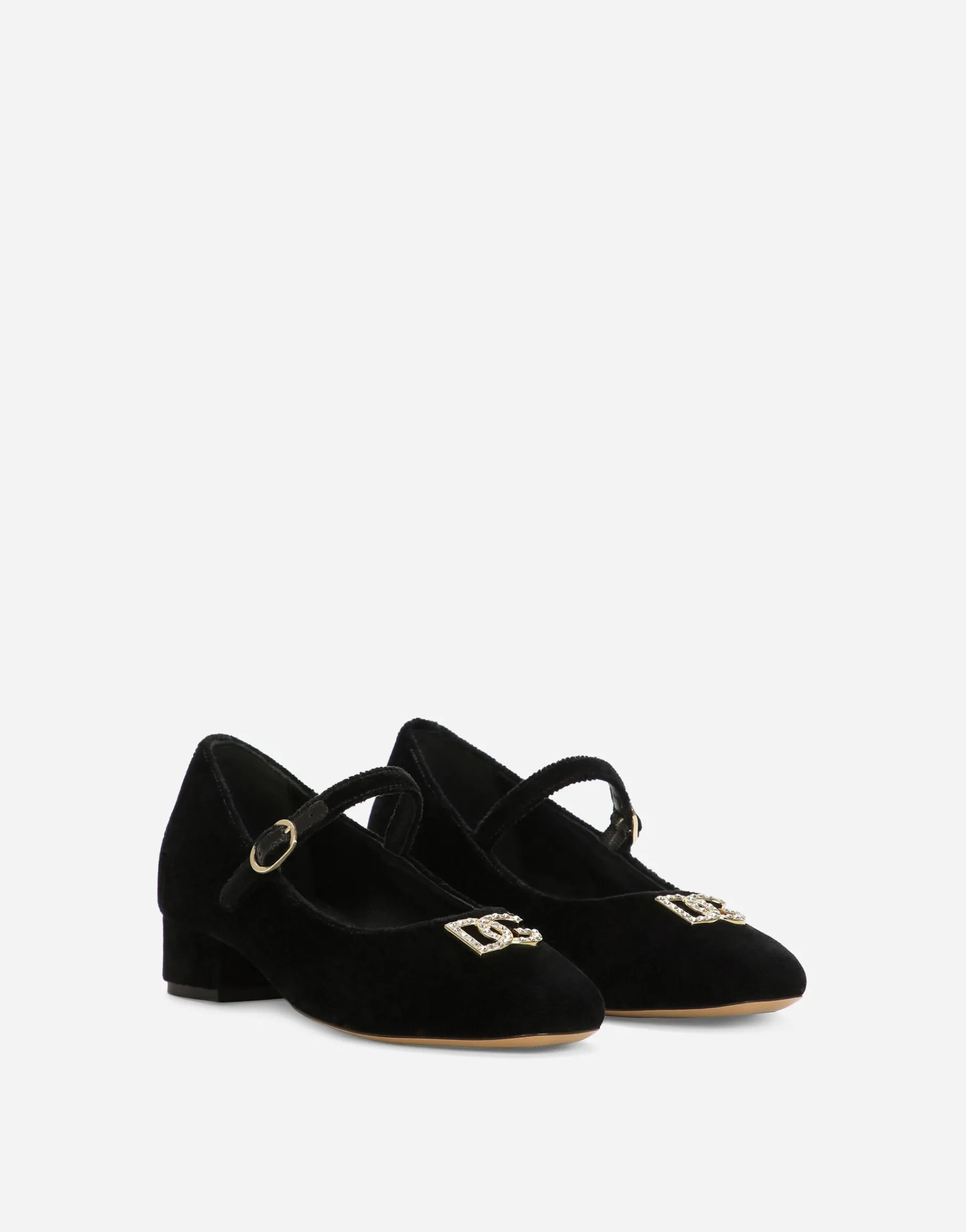 Velvet Mary Janes