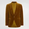 Velvet single-breasted jacket