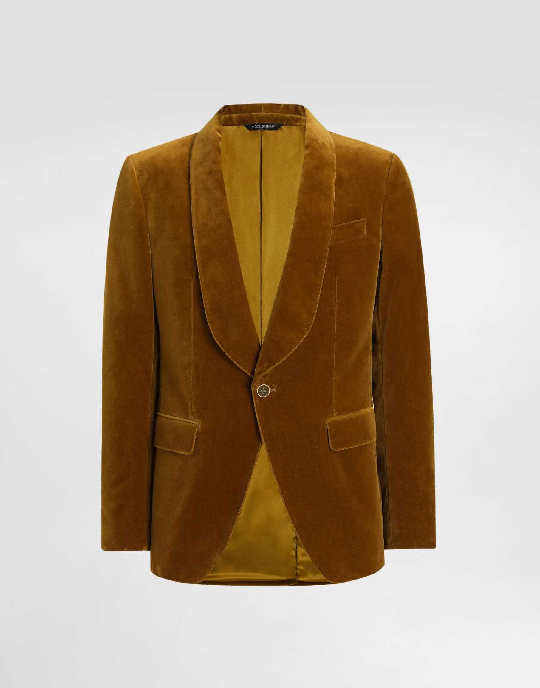 Velvet single-breasted jacket