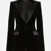Velvet single-breasted Turlington tuxedo jacket