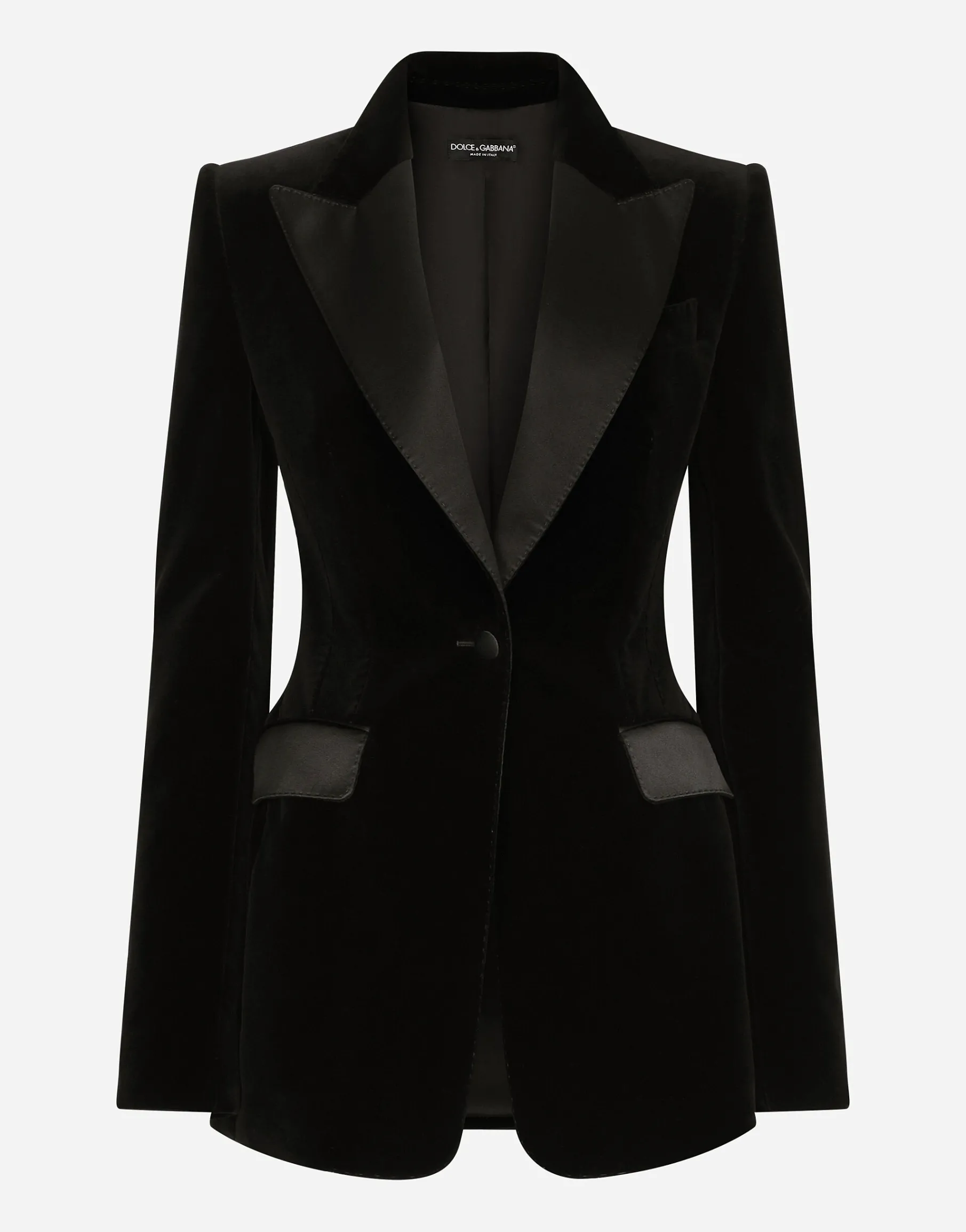 Velvet single-breasted Turlington tuxedo jacket