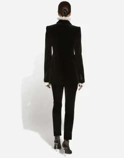Velvet single-breasted Turlington tuxedo jacket
