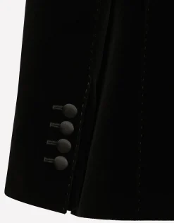 Velvet single-breasted Turlington tuxedo jacket