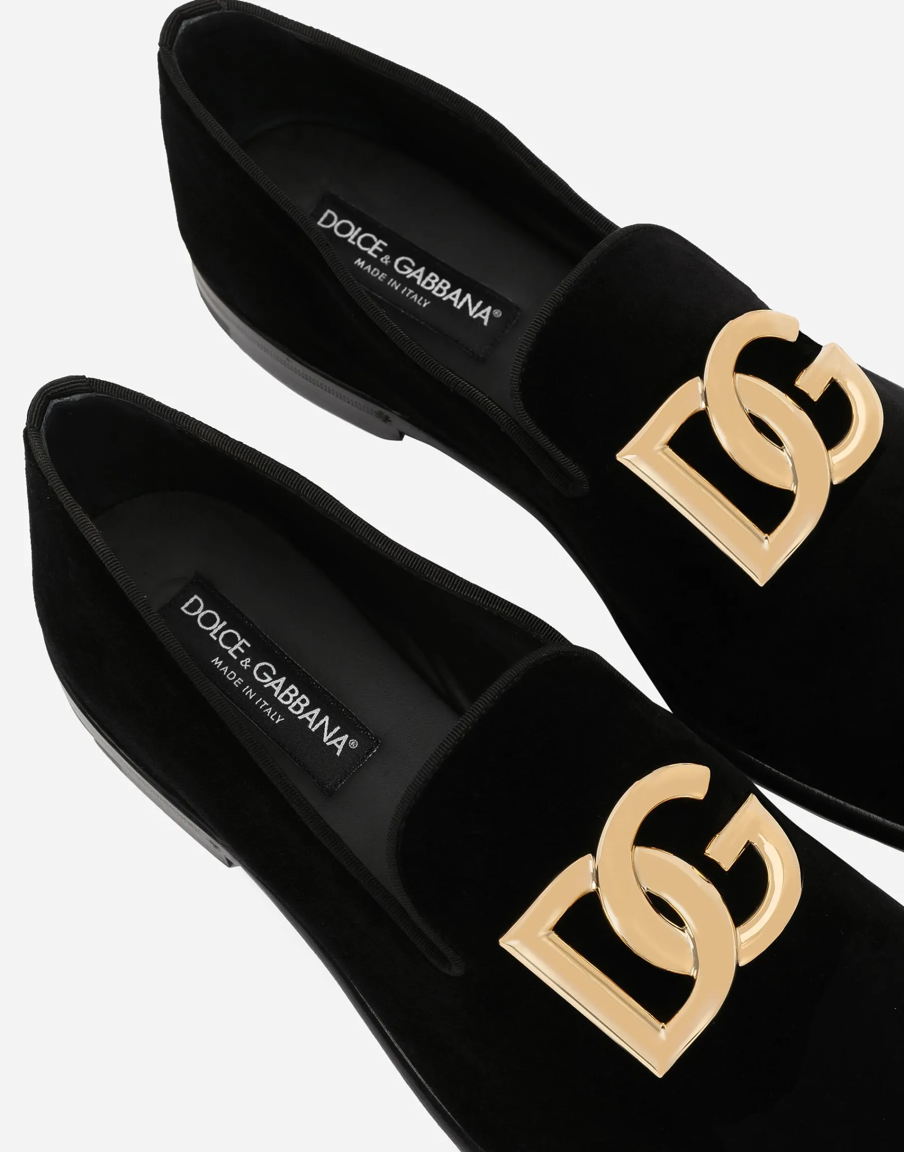 Velvet slippers with DG logo