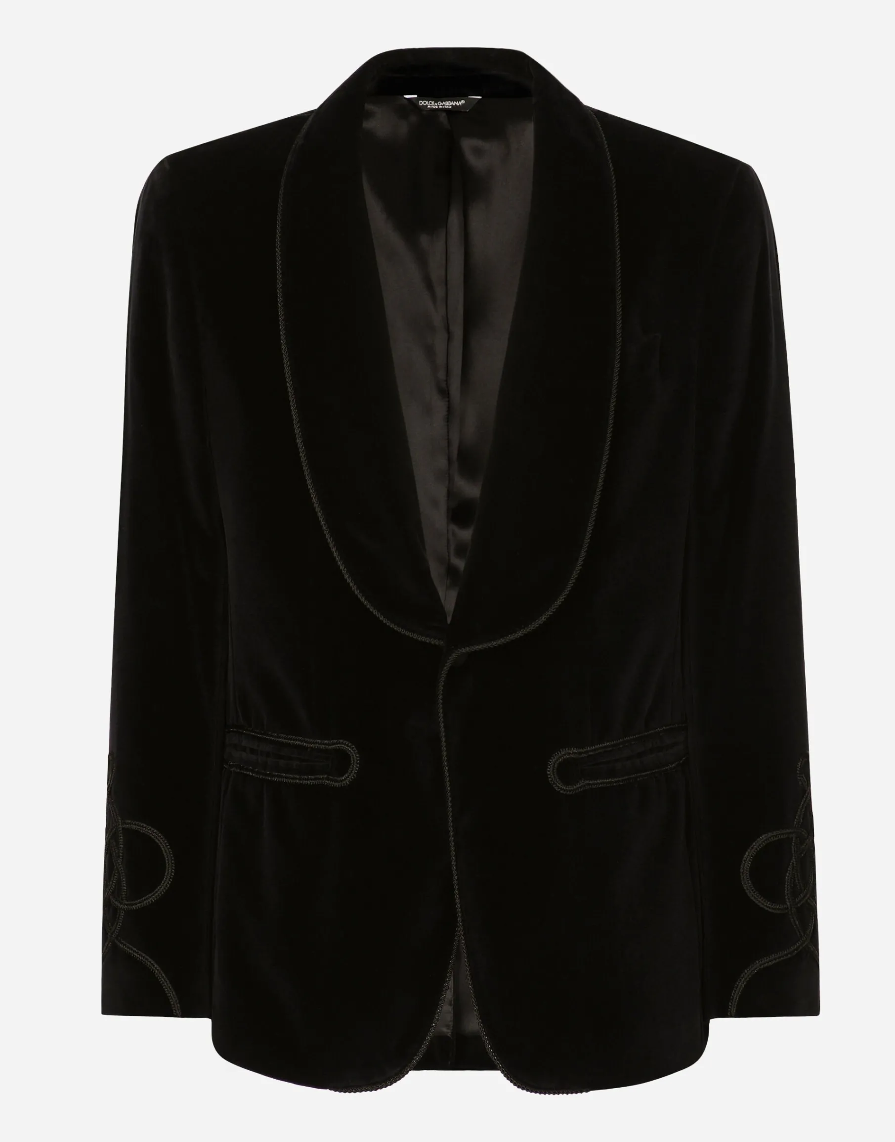 Velvet smoking jacket