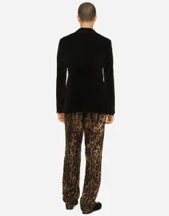 Velvet smoking jacket