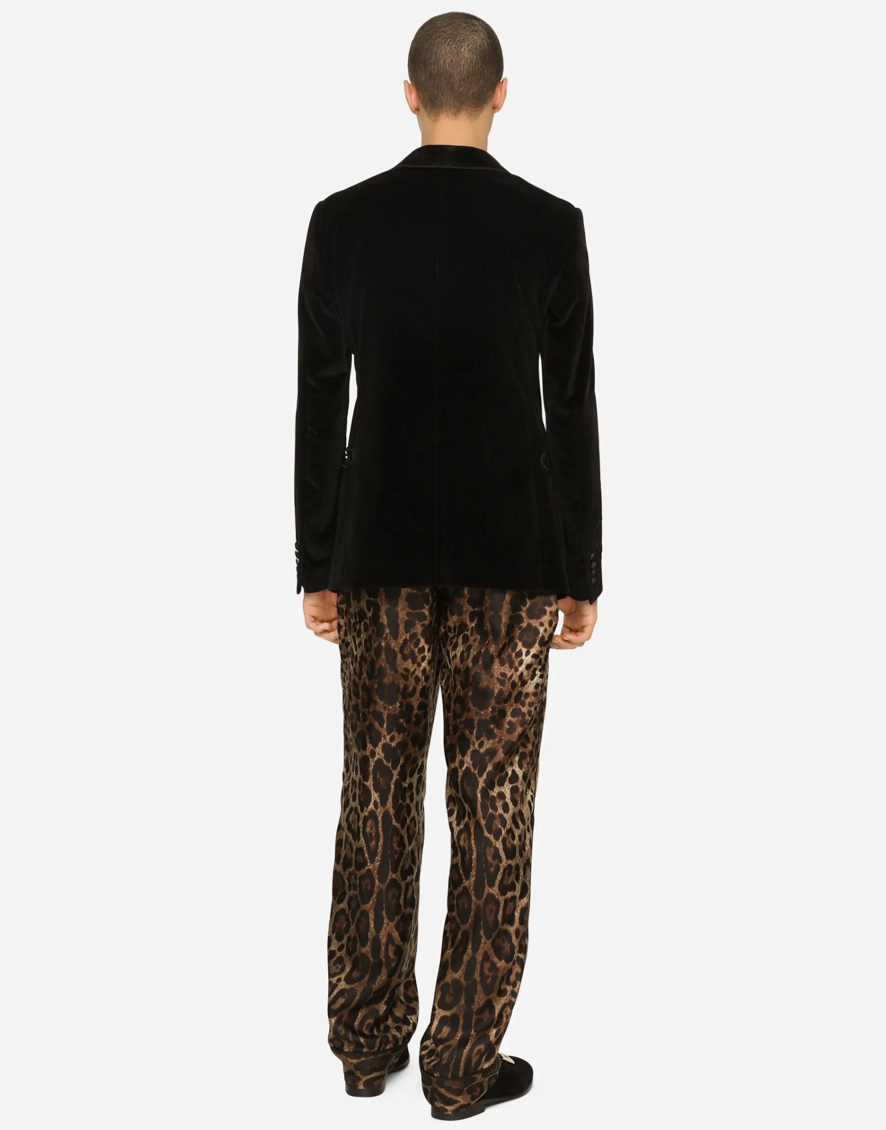Velvet smoking jacket