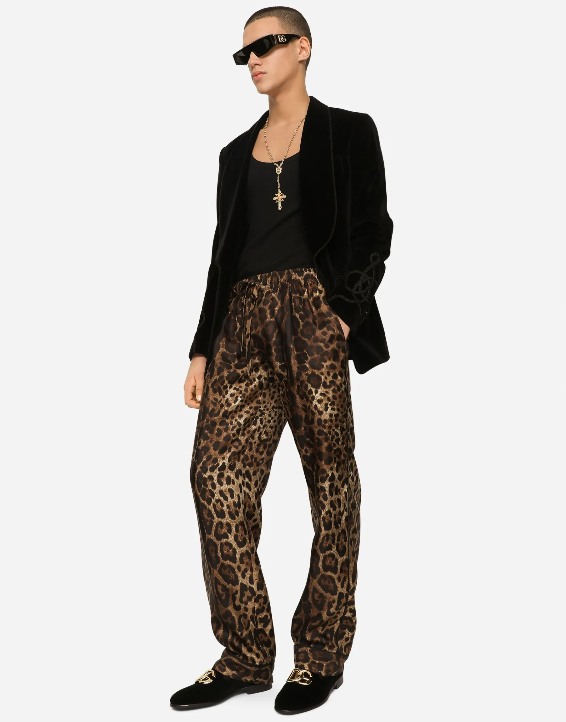 Velvet smoking jacket