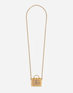 Vintage brass DG necklace