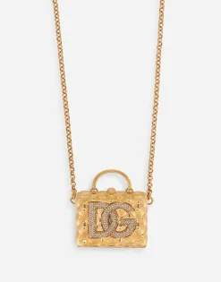 Vintage brass DG necklace