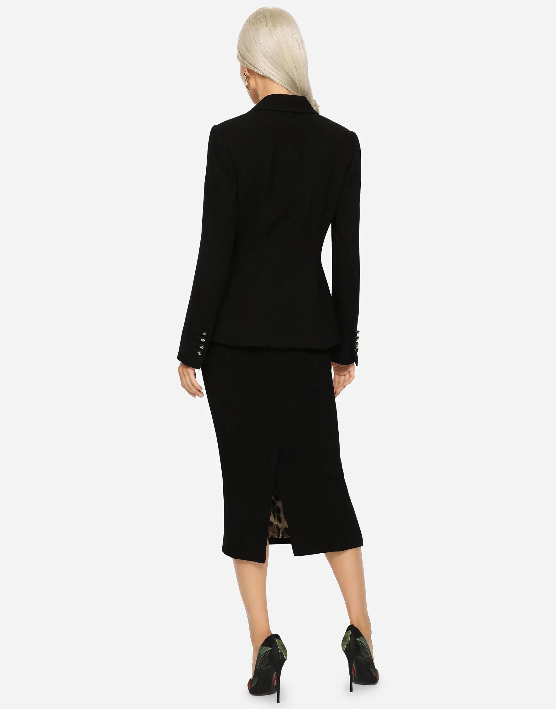 Virgin wool pencil skirt