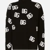 Virgin wool turtleneck with inlaid DG logo