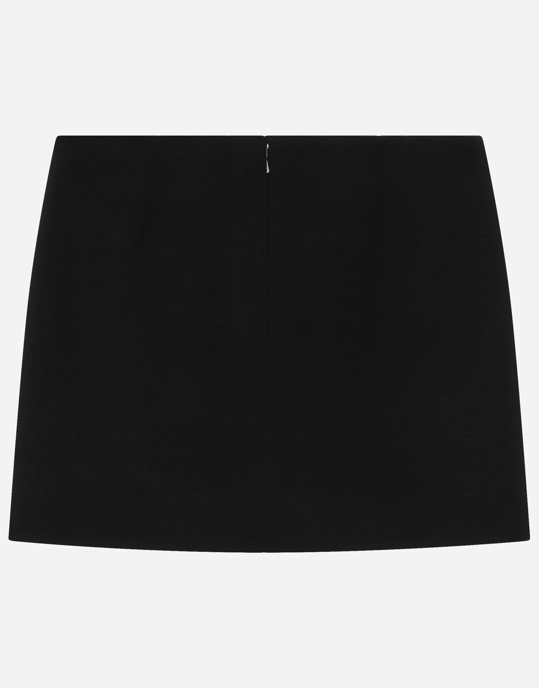 Viscose miniskirt with logo tag