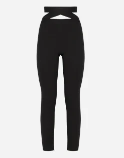 Viscose pants with strap detail