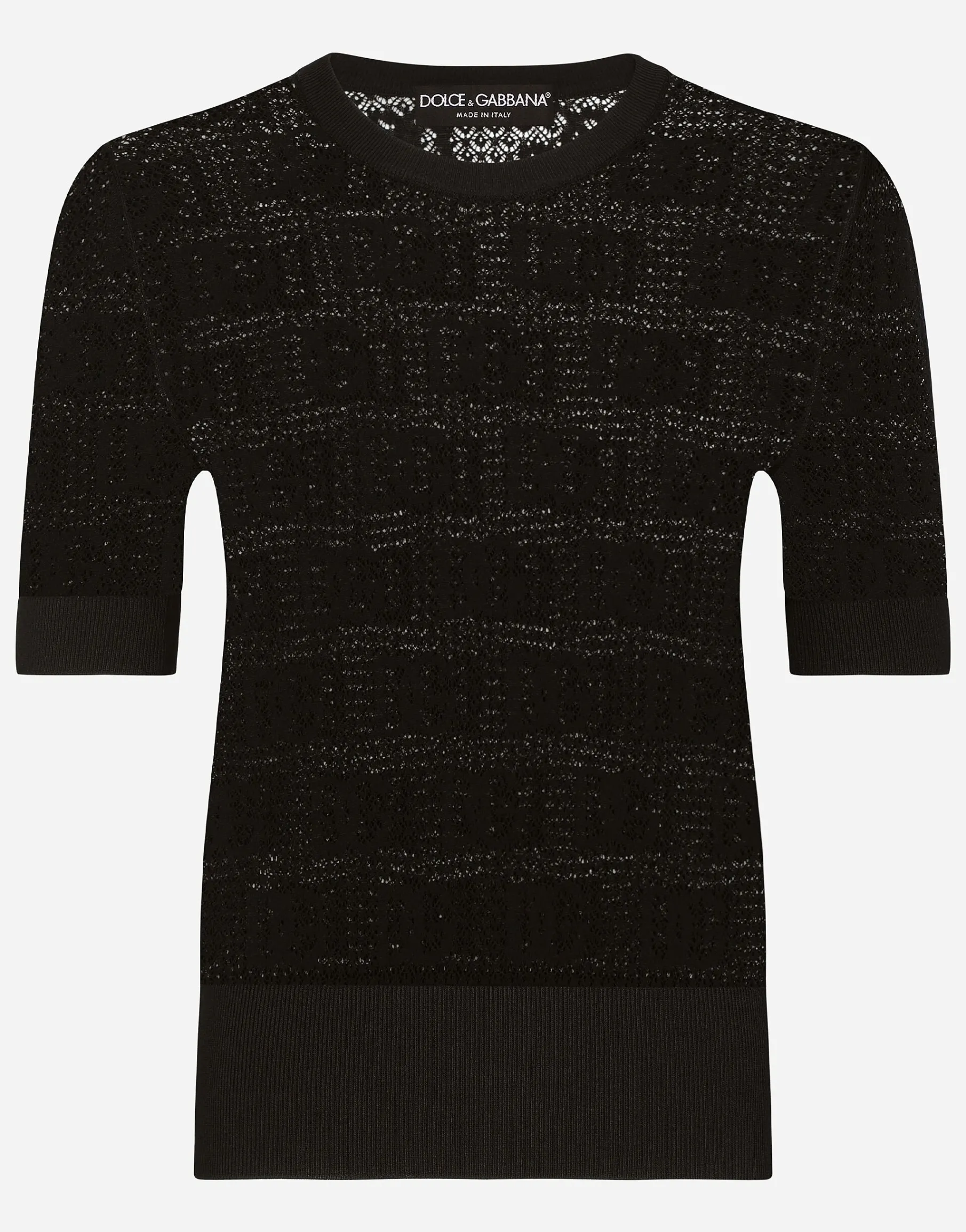 Viscose sweater with all-over DG logo