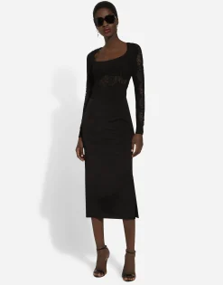 Viscose sweater with lace inserts