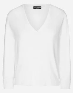 Viscose sweater with sailor collar