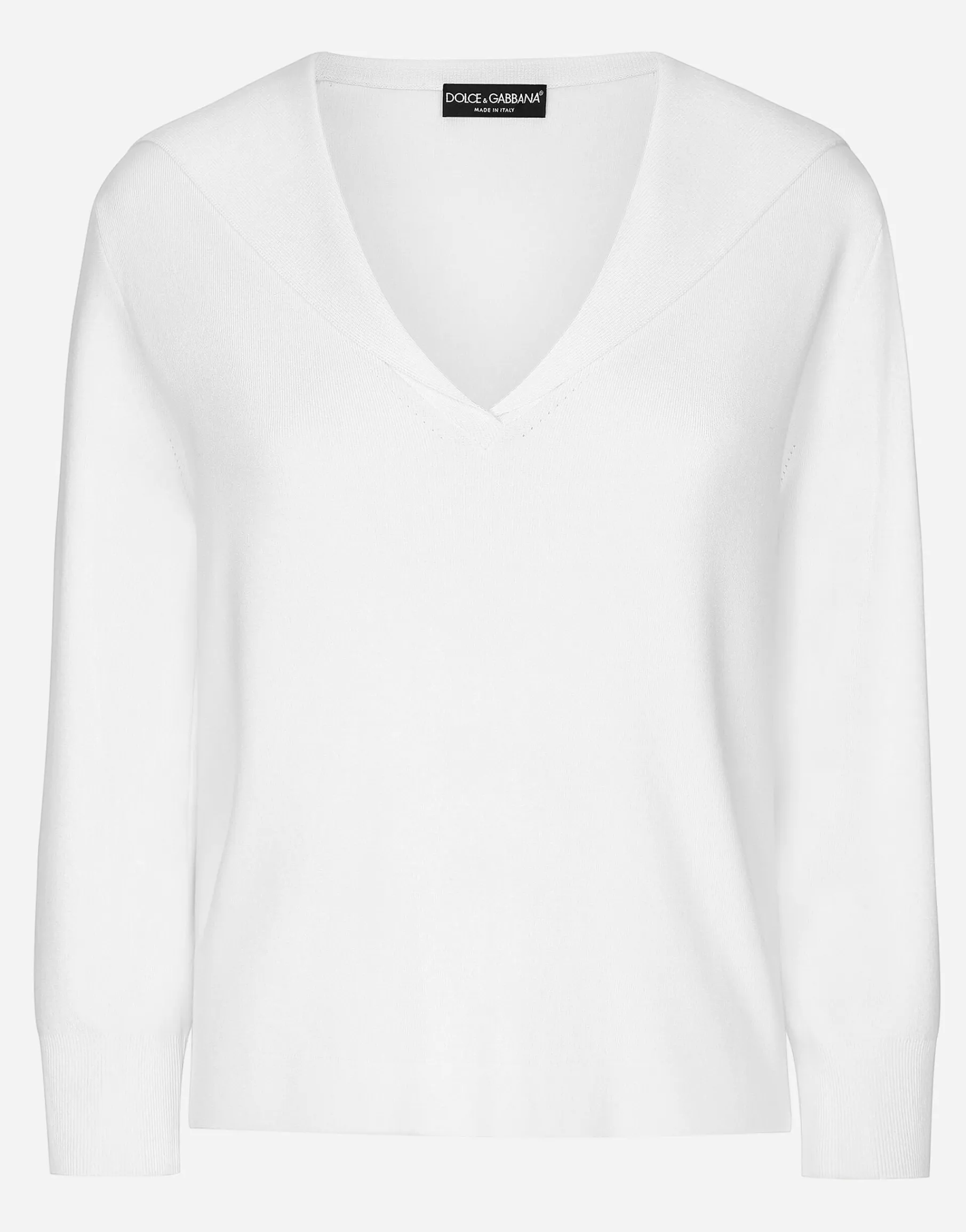 Viscose sweater with sailor collar