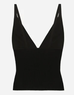 Viscose-knit vest top